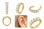 Round Stone Ear cuff Single