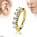 Round Stone Ear cuff Single