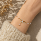 UNI-10264 - Pearl Bow Gold - Bracelet