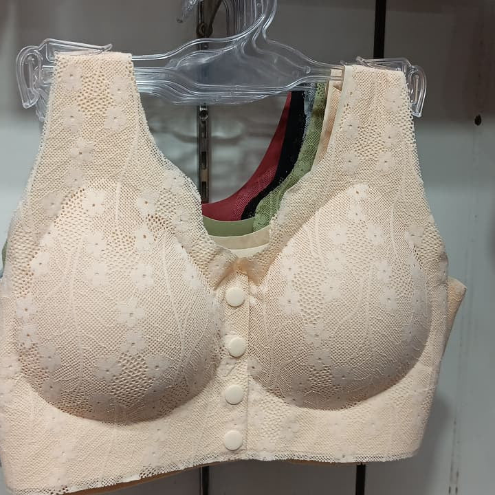 Front Open Lace Padded Bra – Button Closure | Comfortable Supportive Bra