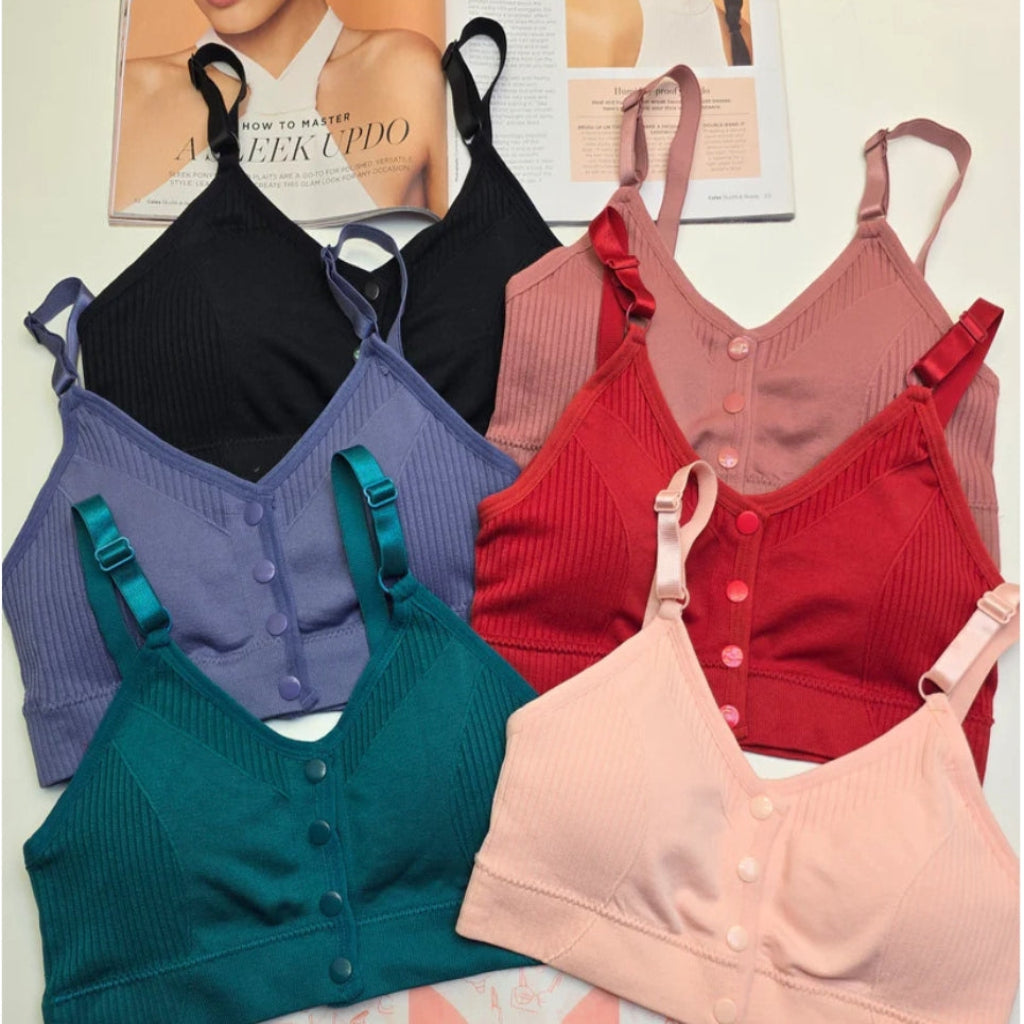 Front Button Style Comfy Bra