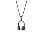Music Headphone Silver - Necklace