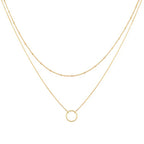 Gold Circle Double Layer - Necklace