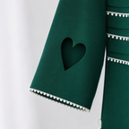 Girls Green 3 Piece Heart Sleeve Dress Set