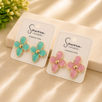 Sawera Studio Floral Stainless Steel Stud Earrings for Women