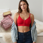 Front Button Style Comfy Bra