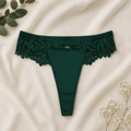 Green Lace Thong Panty for Women