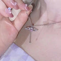 Sparkle Pink Heart - Necklace