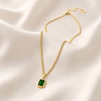 Luxury Emerald Green Pendant Necklace for Women