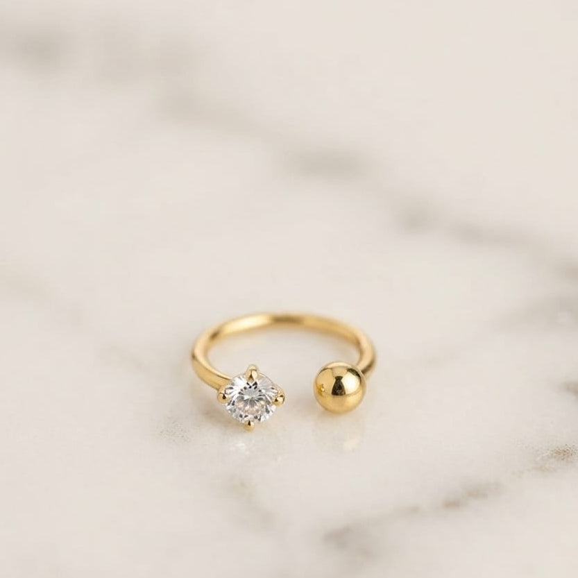 Gold Hoop Nose Pin