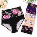 High Waist Floral Cotton Panty for Women