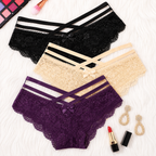 Lace Cross Strap Low Rise Panty