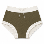 High Waist Textured Cotton Panty