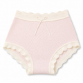 High Waist Textured Cotton Panty