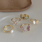 Purple Butterfly Gold - Ring 5 1
