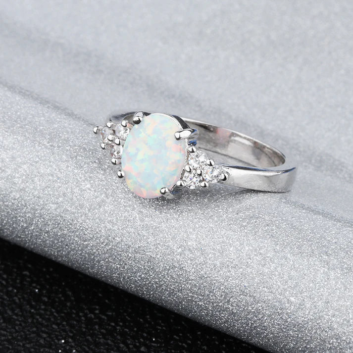 Natural Stone Diamonds Silver - Ring