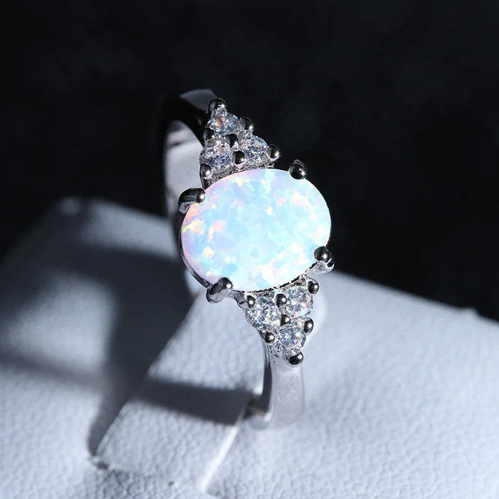 Natural Stone Diamonds Silver - Ring