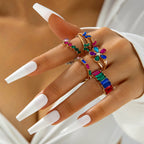 Multi Diamonds Gold - Ring Set Of 5