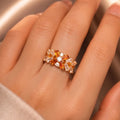 Gold Plated Crystal Stones Ring