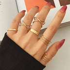 Gold Foil - Ring Set Of 6