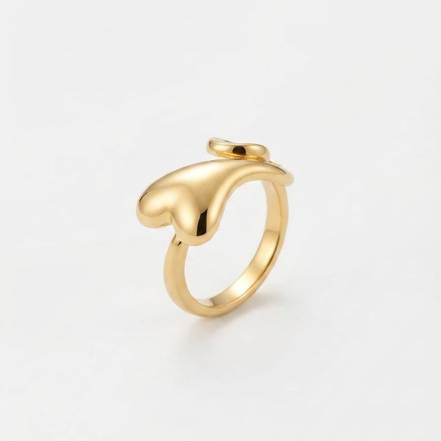 Premium Stainless Steel Adjustable Minimalist Heart Ring