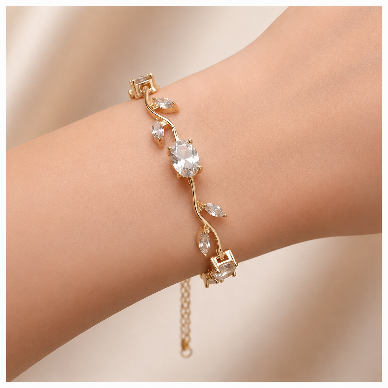 Luxury Colorful Crystal Vine Bracelet