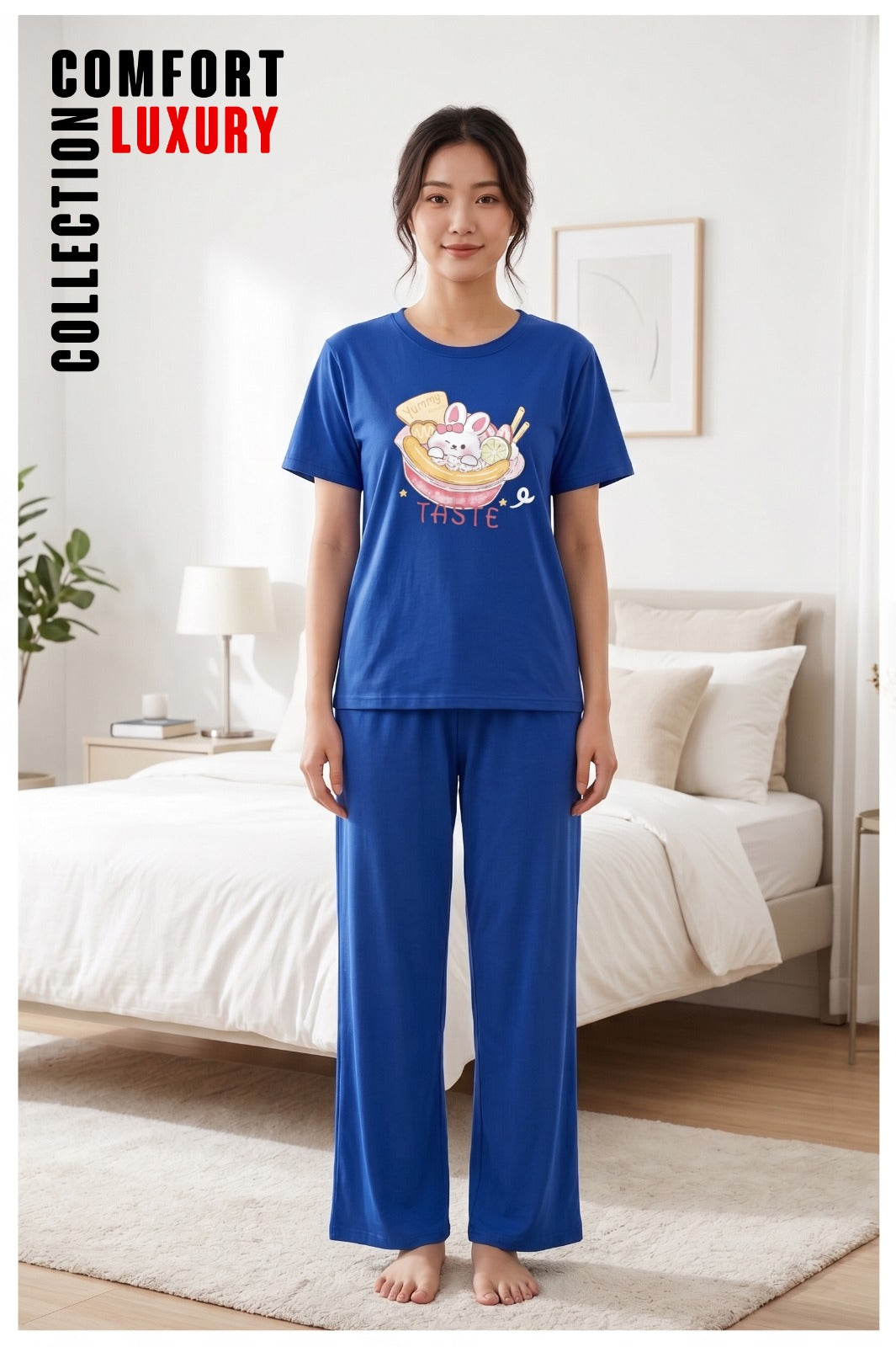 Cute Bunny Printed Women’s Night Suit