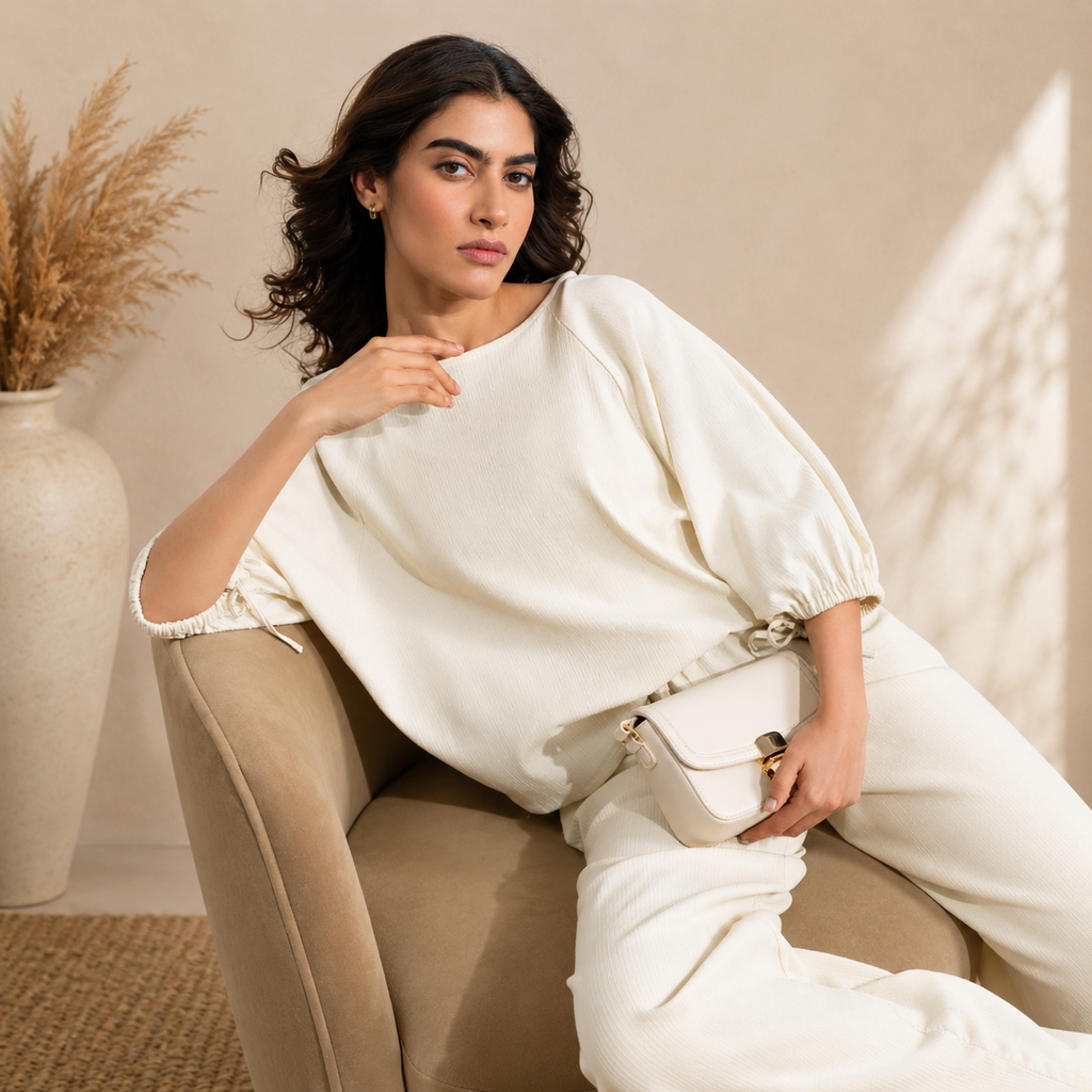Elegant Ivory Co-Ord Set
