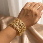 Luxury Gold Filigree Cuff Bracelet for Women