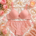 Luxury Wine Red Lace Bra & Panty Set