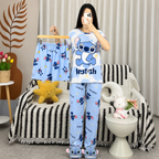 Cute Cartoon Print Women’s Night Suit Set