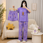 Cute Cartoon Print Women’s Night Suit Set