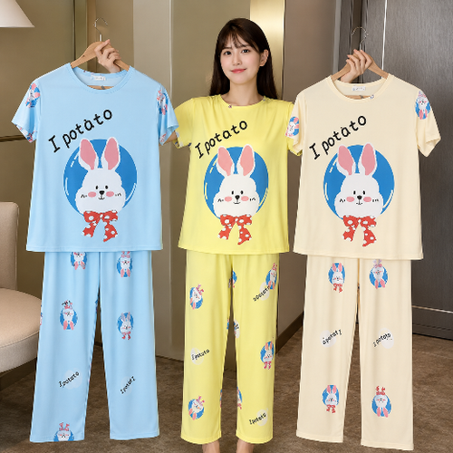 Cute Bear Printed Women’s Night Suit