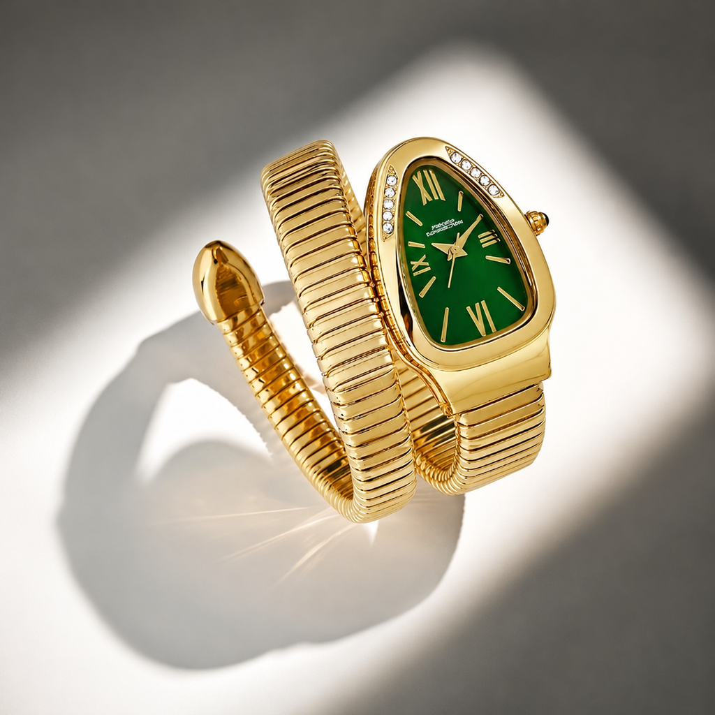 Luxury Gold Serpentine Bracelet Watch for Women