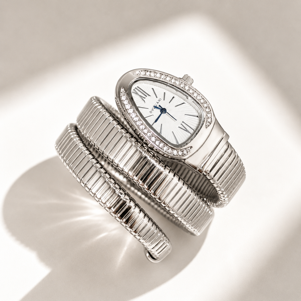 Luxury Gold Serpentine Bracelet Watch for Women