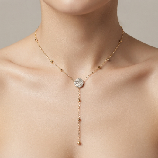 Premium Stainless SteelY Drop Pendant Necklace